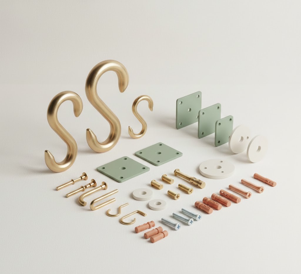 Various ceiling hook types