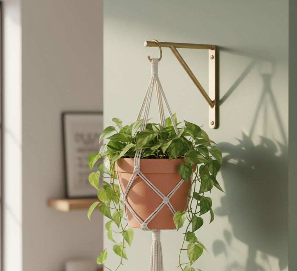 Glass hanging planter
